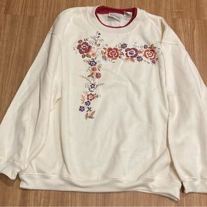 Basic Editions Floral Sweater - XL